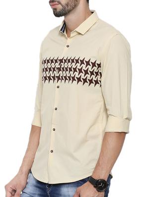beige cotton casual shirt - 12594101 - Standard Image - 2