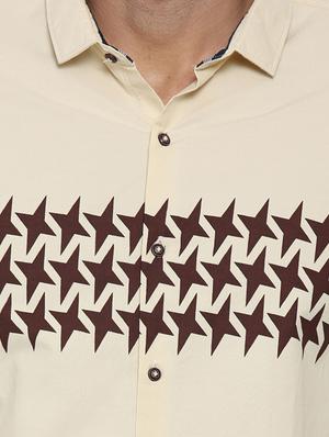 beige cotton casual shirt - 12594101 - Standard Image - 4
