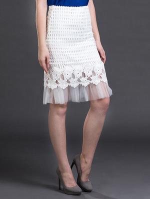 white lace pencil skirt - 12594117 - Standard Image - 2