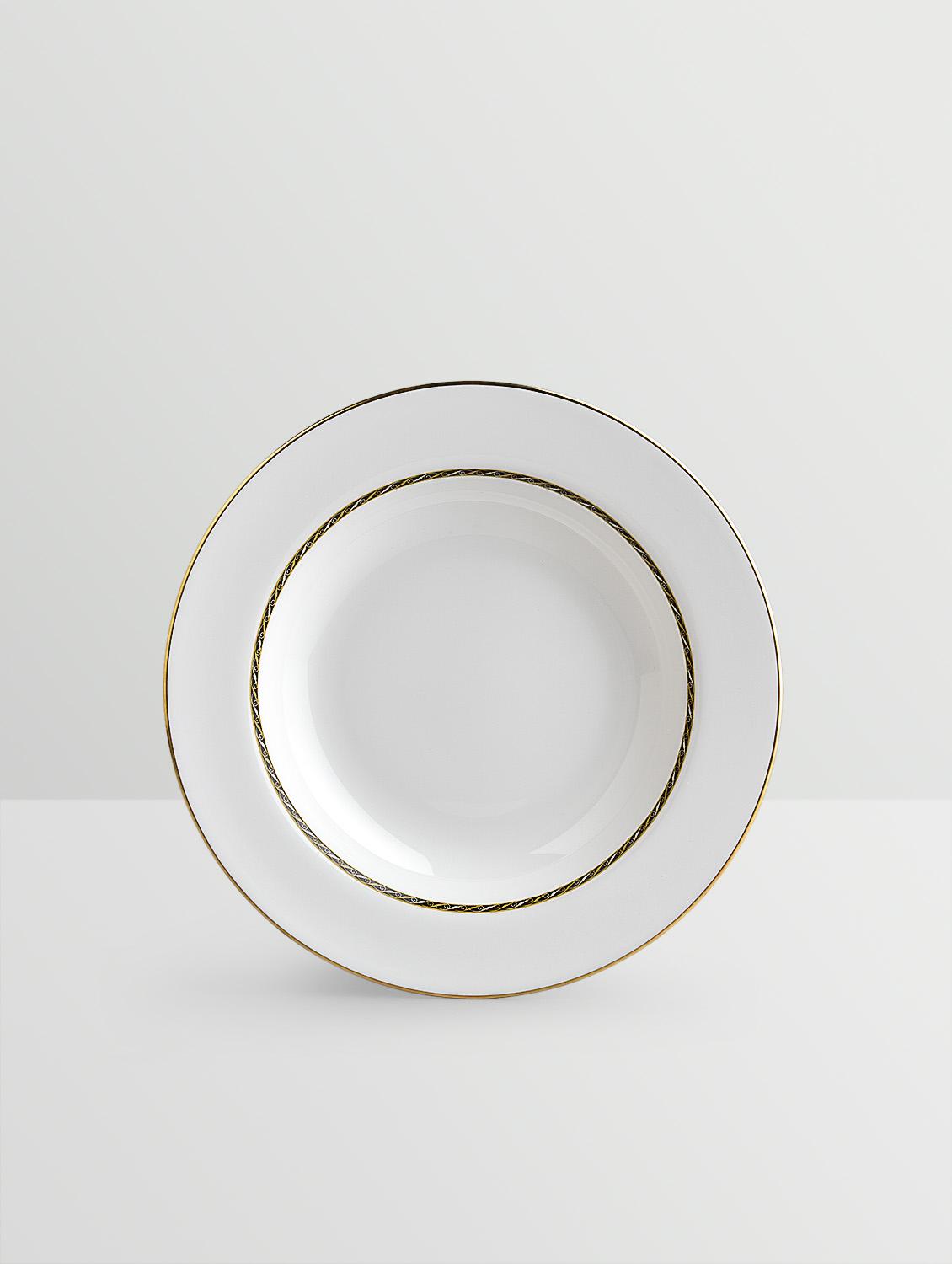 white printed ceramic dinner set (40pcs) - 1259914 - Zoom Image - 5