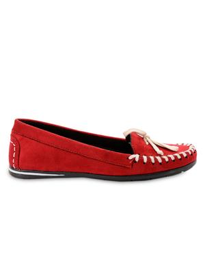 red suede loafer with dori closure - 1260857 - Standard Image - 2