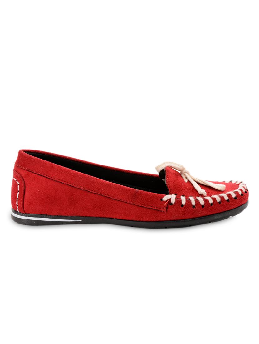 red suede loafer with dori closure - 1260857 - Zoom Image - 2