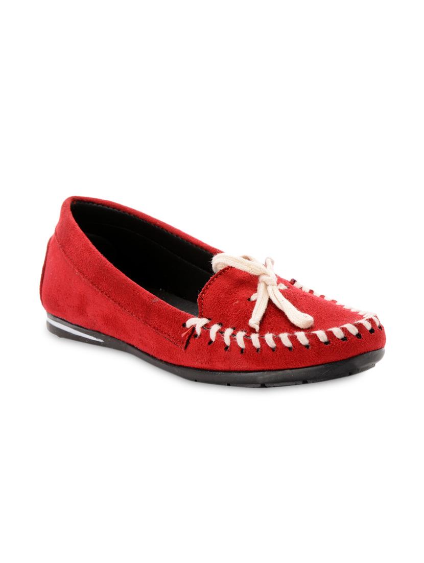 red suede loafer with dori closure - 1260857 - Zoom Image - 3