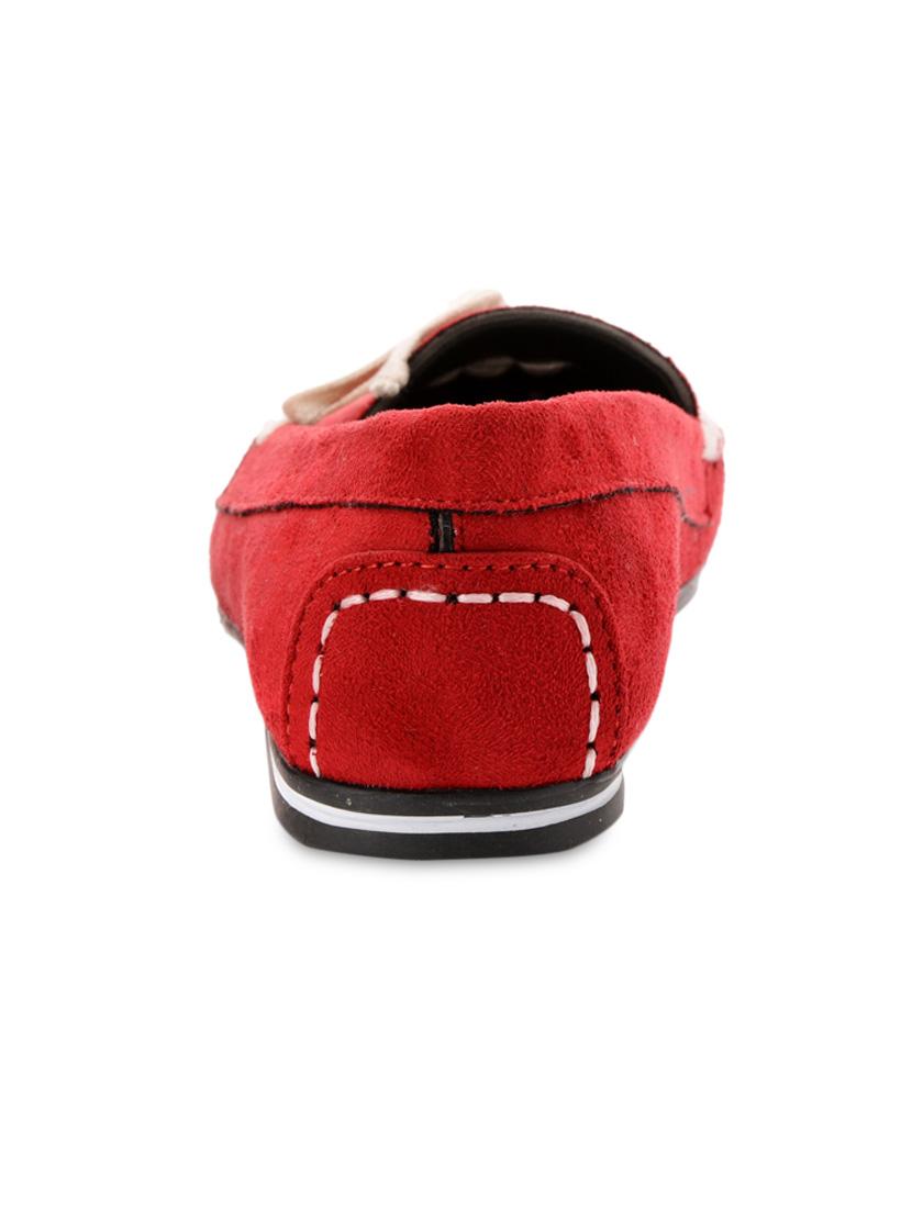 red suede loafer with dori closure - 1260857 - Zoom Image - 4