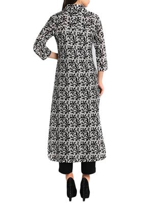 printed high-low kurta - 12648388 - Standard Image - 3