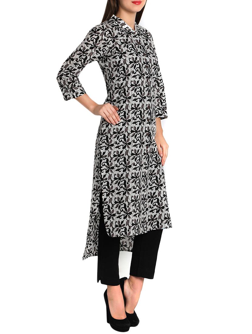 printed high-low kurta - 12648388 - Zoom Image - 2
