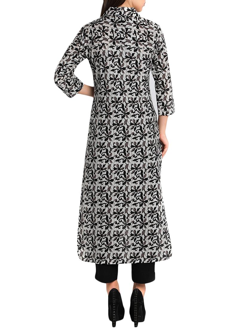 printed high-low kurta - 12648388 - Zoom Image - 3