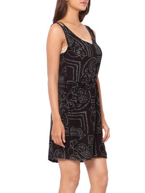 black rayon blouson dress - 12648422 - Standard Image - 2