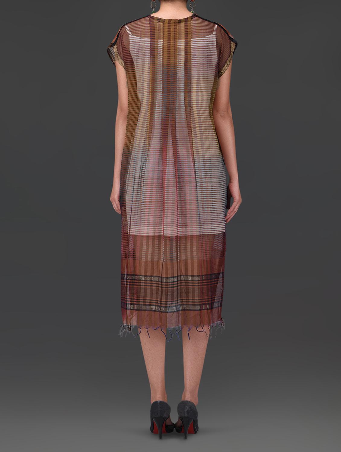 multicoloured cotton silk dress - 1265508 - Zoom Image - 3