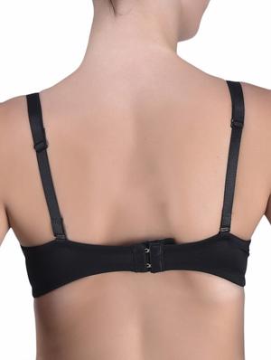 solid black slightly padded bra - 1268871 - Standard Image - 3