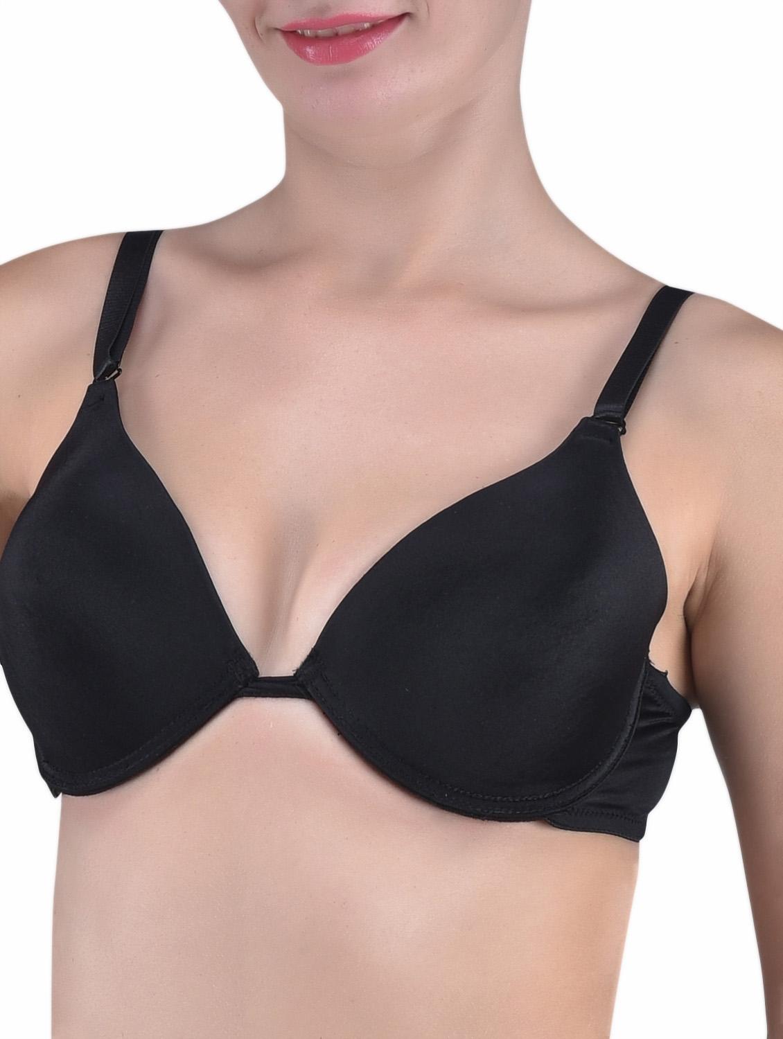 solid black slightly padded bra - 1268871 - Zoom Image - 1