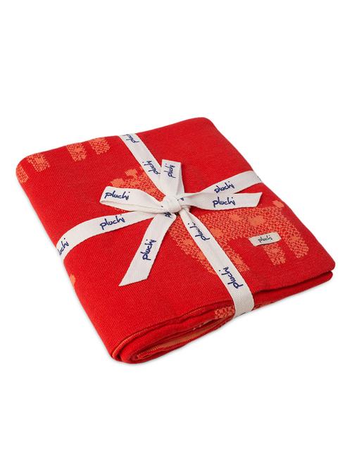 orange and red cotton baby blanket - 1269614 - Very Small Image - 1