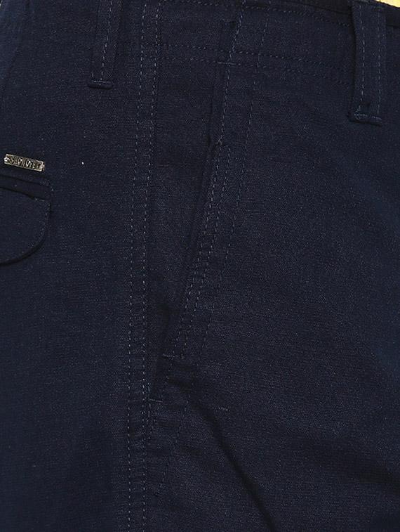 navy blue cotton shorts - 12719670 - Zoom Image - 4