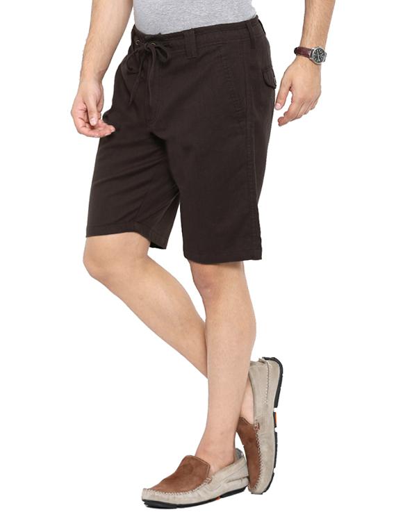 brown cotton shorts - 12719671 - Zoom Image - 2