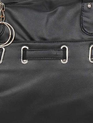 black synthetic leather handbag - 12719959 - Standard Image - 4