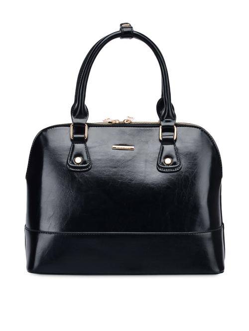 black leatherette structured handbag - 1274242 - Standard Image - 1