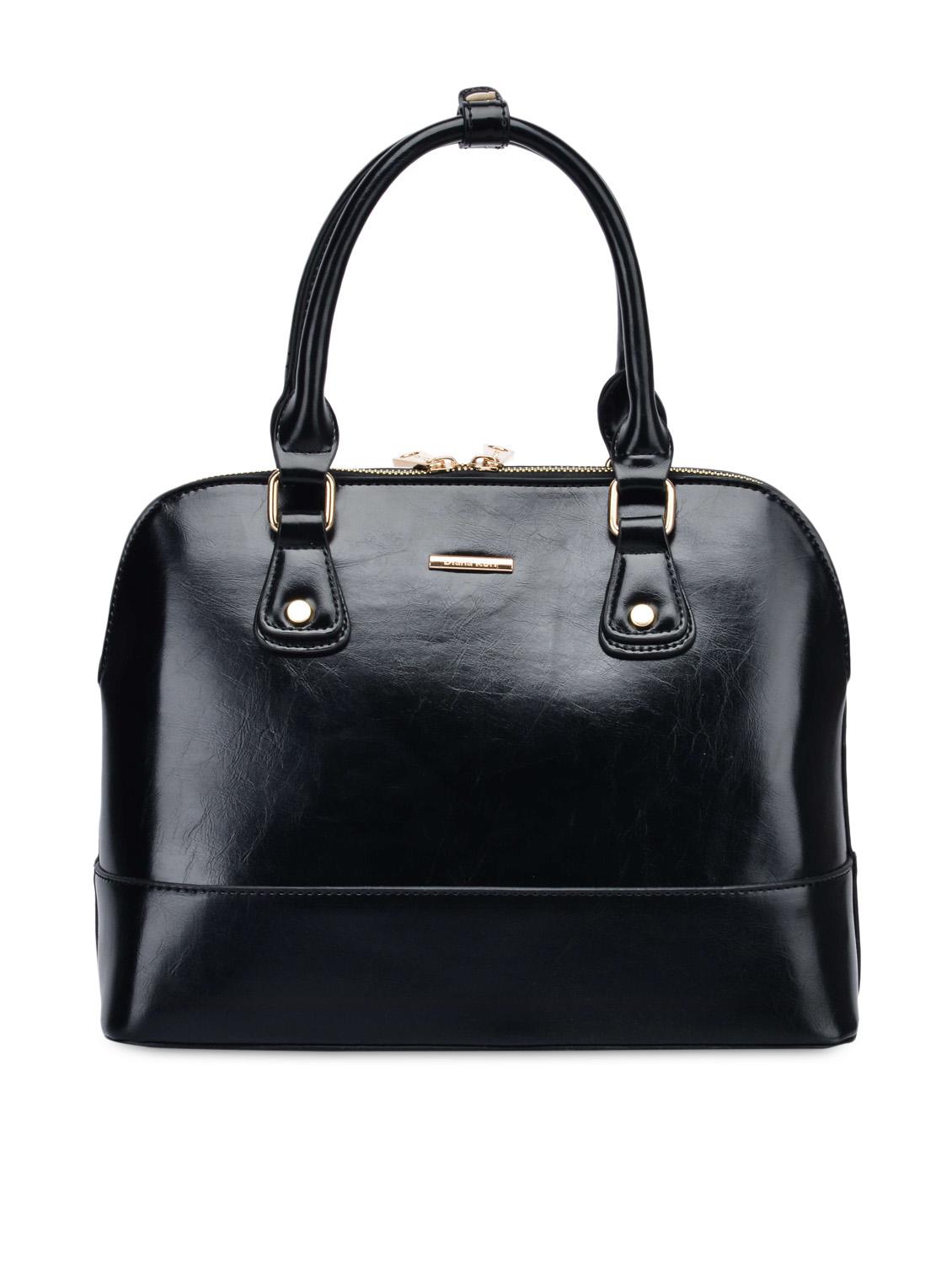 black leatherette structured handbag - 1274242 - Zoom Image - 1