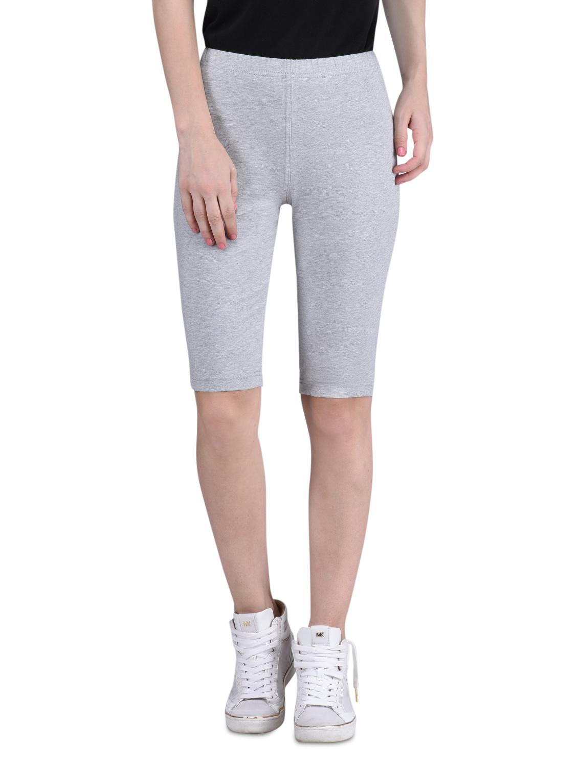 grey cotton lycra gym tights 20" - 1275366 - Zoom Image - 1