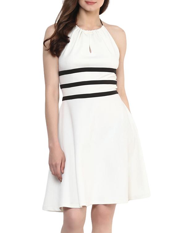 halter neck striped dress - 12753893 - Zoom Image - 1