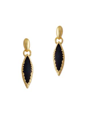 gold metal drop earrings - 12754438 - Standard Image - 2