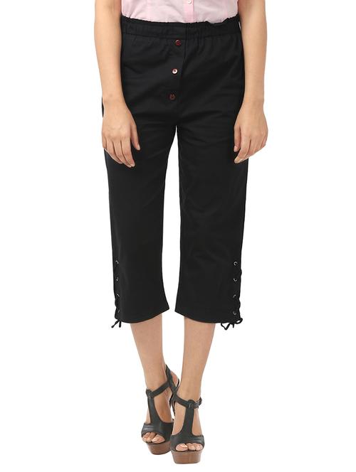 lace up detail capri - 12754901 - Standard Image - 1