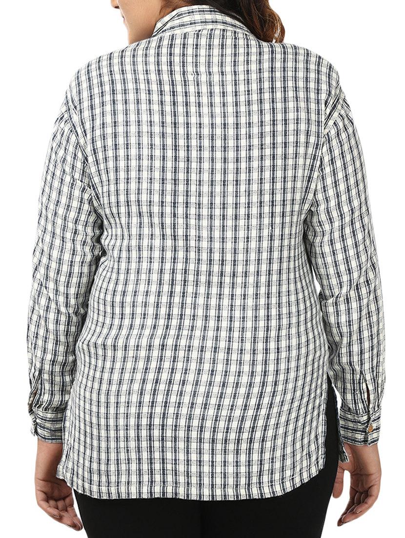 blue cotton plus shirt - 12754903 - Zoom Image - 3