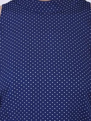 blue polyester full leg jumpsuit - 12755837 - Standard Image - 4
