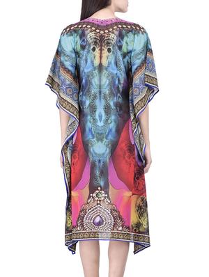 multi colored polyester kaftan - 12755841 - Standard Image - 3