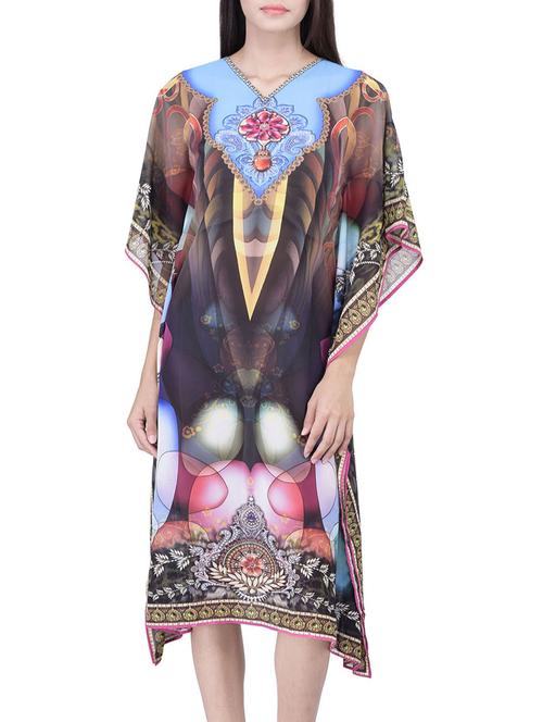 multi colored polyester kaftan - 12755842 - Standard Image - 1