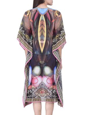 multi colored polyester kaftan - 12755842 - Standard Image - 3