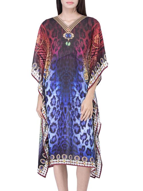 multi colored polyester kaftan - 12755843 - Standard Image - 1