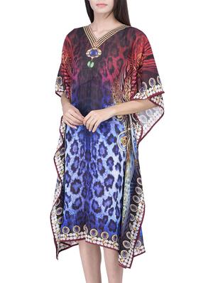 multi colored polyester kaftan - 12755843 - Standard Image - 2