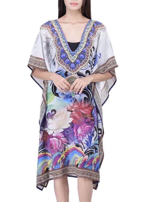 multi colored polyester kaftan - 12755844 - Standard Image - 1