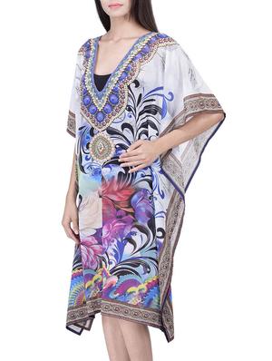 multi colored polyester kaftan - 12755844 - Standard Image - 2