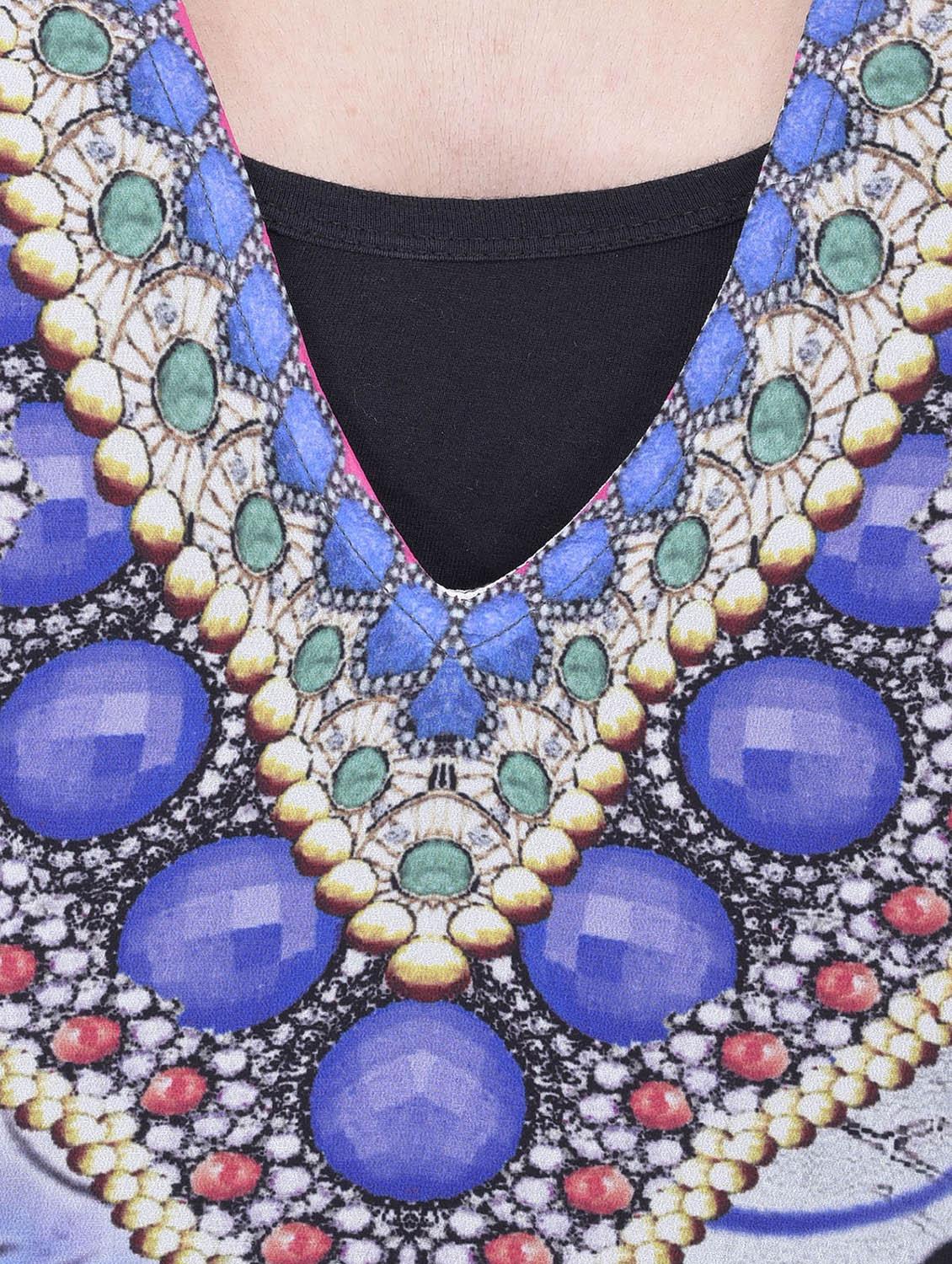 multi colored polyester kaftan - 12755844 - Zoom Image - 4