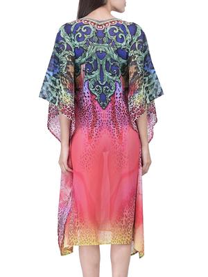 multi colored polyester kaftan - 12755845 - Standard Image - 3