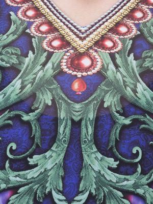 multi colored polyester kaftan - 12755845 - Standard Image - 4
