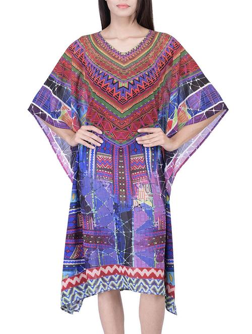 multi colored polyester kaftan - 12755846 - Standard Image - 1