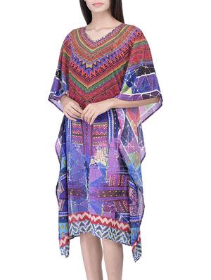 multi colored polyester kaftan - 12755846 - Standard Image - 2