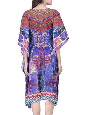 multi colored polyester kaftan - 12755846 - Standard Image - 3