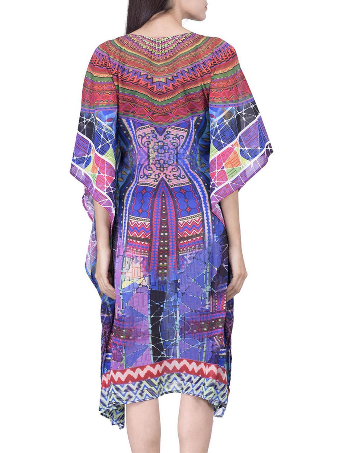 multi colored polyester kaftan - 12755846 - Zoom Image - 3