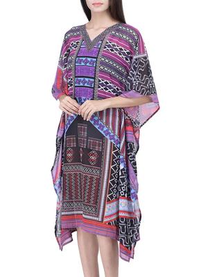 multi colored polyester kaftan - 12755848 - Standard Image - 2