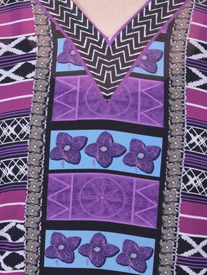 multi colored polyester kaftan - 12755848 - Standard Image - 4