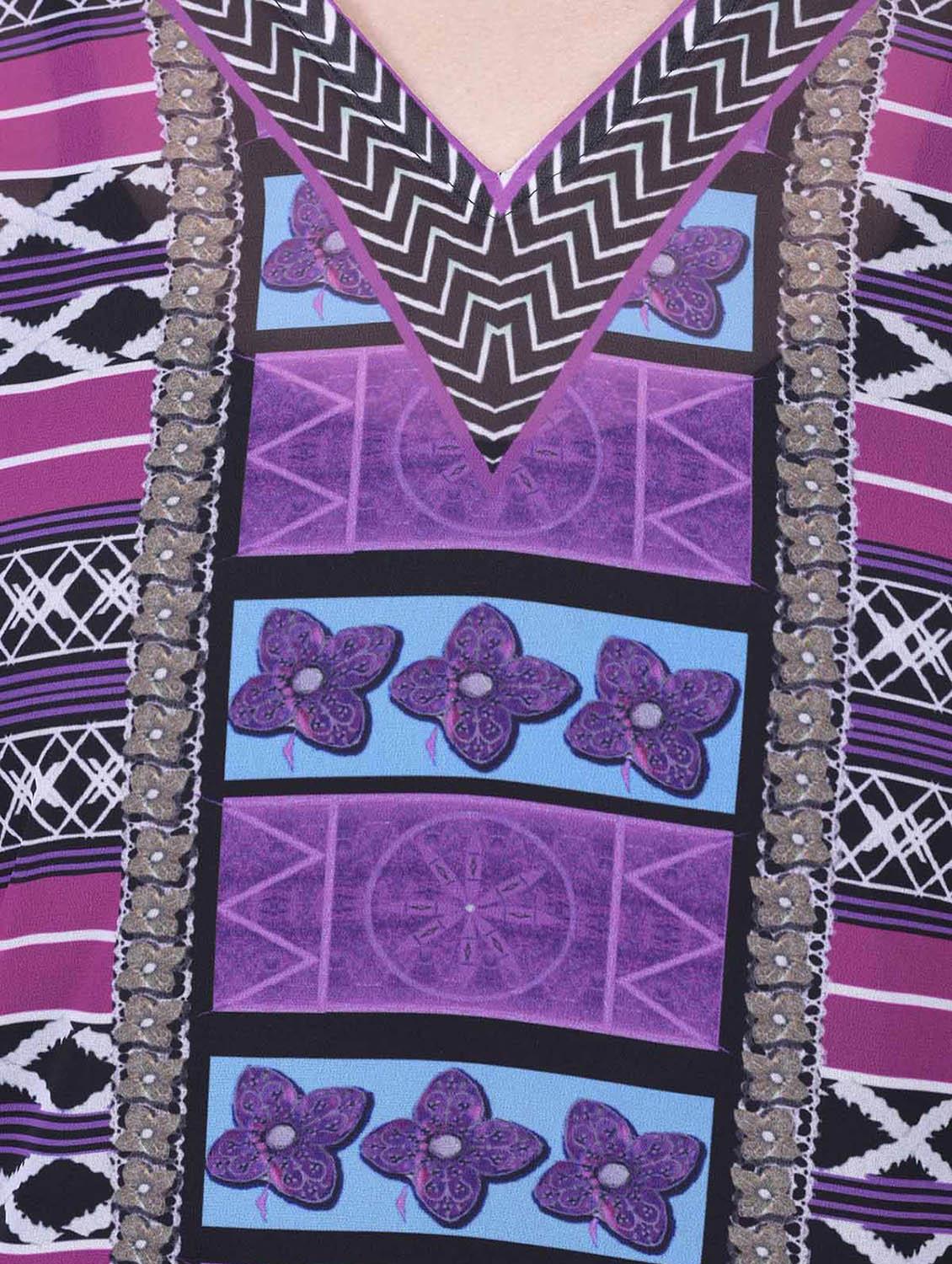 multi colored polyester kaftan - 12755848 - Zoom Image - 4