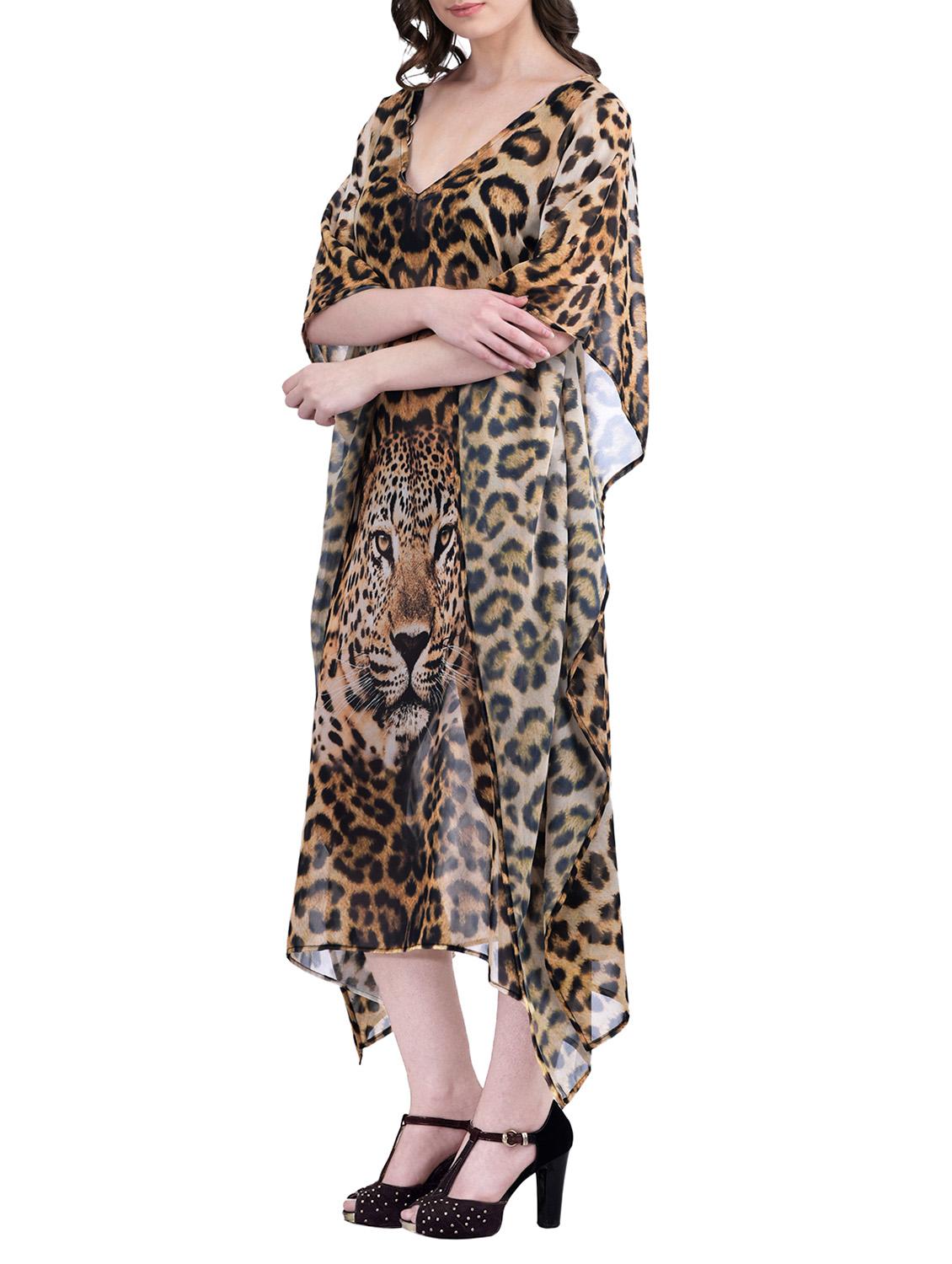 brown polyester kaftan - 12755849 - Zoom Image - 2