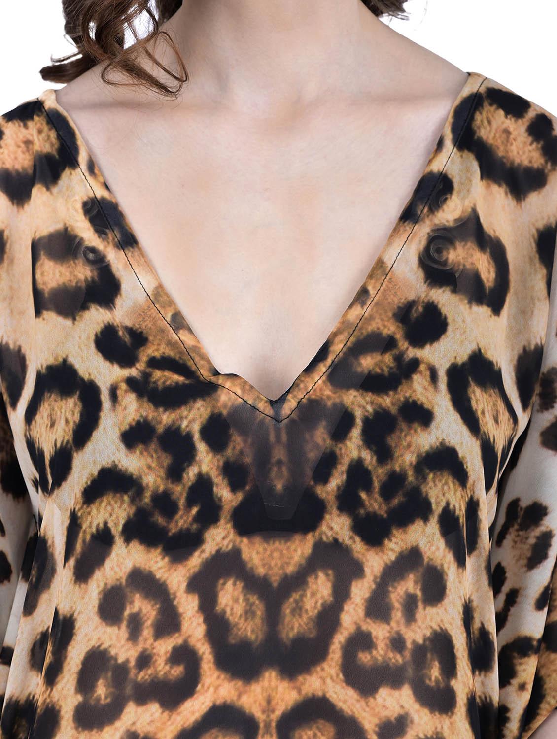 brown polyester kaftan - 12755849 - Zoom Image - 4