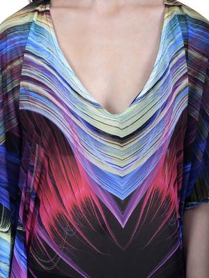 multi colored polyester kaftan - 12755851 - Standard Image - 4