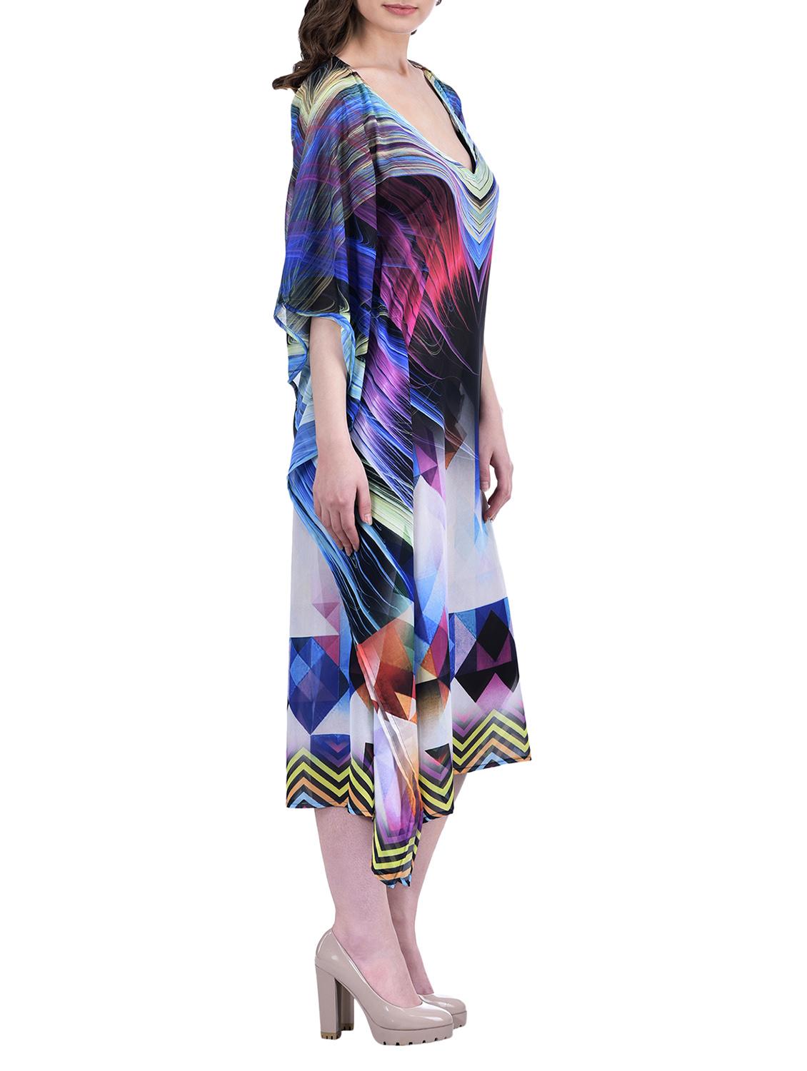 multi colored polyester kaftan - 12755851 - Zoom Image - 2