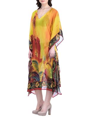 yellow polyester kaftan - 12755852 - Standard Image - 2