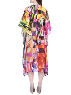 multi colored polyester kaftan - 12755853 - Standard Image - 3